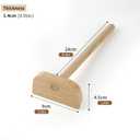 Fir Wood Pancake Spreader and Spatula Kit, 3 Size Batter Spreader and One 11.8" Spatula For Different Crepe Pans, Crepe Making Tools Suitable For Home Kitchen & Commercial Pancake Stall