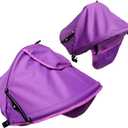 Summer Baby Strollers Awning Sunshade Pram Sun Shade Cover UPF50+ Sun Cover for Pushchair Buggy UV Protection Sun Visor Toddler Blackout Blind with Viewing Window Pockets Windproof Rain Cover Canopy