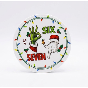 Katinat Funny Christmas Ornaments, Santa Says Six Seven Meme 67 Ornament, Christmas Stocking Stuffers Gifts for Teens Kids Friends Coworkers (SIX Seven Ornament)