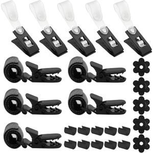 25Pcs Garden Flag Stoppers & Clips Kit, All-Season Heavy-Duty Plastic & Rubber Windproof Clips Hardware Accessories for Outdoor Flags, Small Banners, Curtains