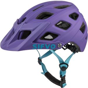 Kids Bike Helmet, SIFVO Kids Helmet 8+ Boys and Girls Bike Helmet with Cool Visor, Bike Helmets for Kids, Youth Bike Helmet Kids Mountain Bike Helmet Lightweight and Sturdy55-58cm (Purple)