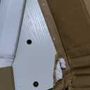 Korfile 47 Inch Computer Gaming Desk with Power Outlets & LED Lights Reversible Home Office Desk with Adjustable 5 Fabric Storage Drawers for Working Writing Study, White Oak