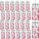 24 Pcs Flamingo Plastic Cups with Lids and Straws Flamingo Party Favors Bachelorette Cups 13.5oz Reusable Drinking Tumblers Bulk for Juice Water Coffee Tea Hawaiian Summer Beach Pool Birthday Party