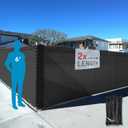 FenceScreen 6ft x 100ft Black Fence Privacy Screen Raw - 85% Blockage Windscreen for Temporary Fence with 100 Fence Fasteners Included