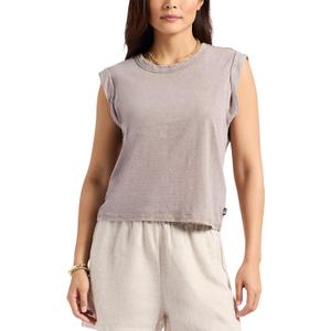 Buffalo David Bitton Women's Elayne Tank Top Sleeveless Tee (Medium, Driftwood)