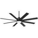 MINKA-AIRE Slipstream 65" 8-Blade LED Ceiling Fan in a Coal Finish with Coal Blades and Etched Opal Glass