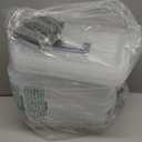 Plastic Storage Bins with Lids 6 Pack Storage Organizer, 7 Quart Stackable Storage Bins with Buckle Lids and Handle easy for Home Office Pantry Organization, Clear (Black)