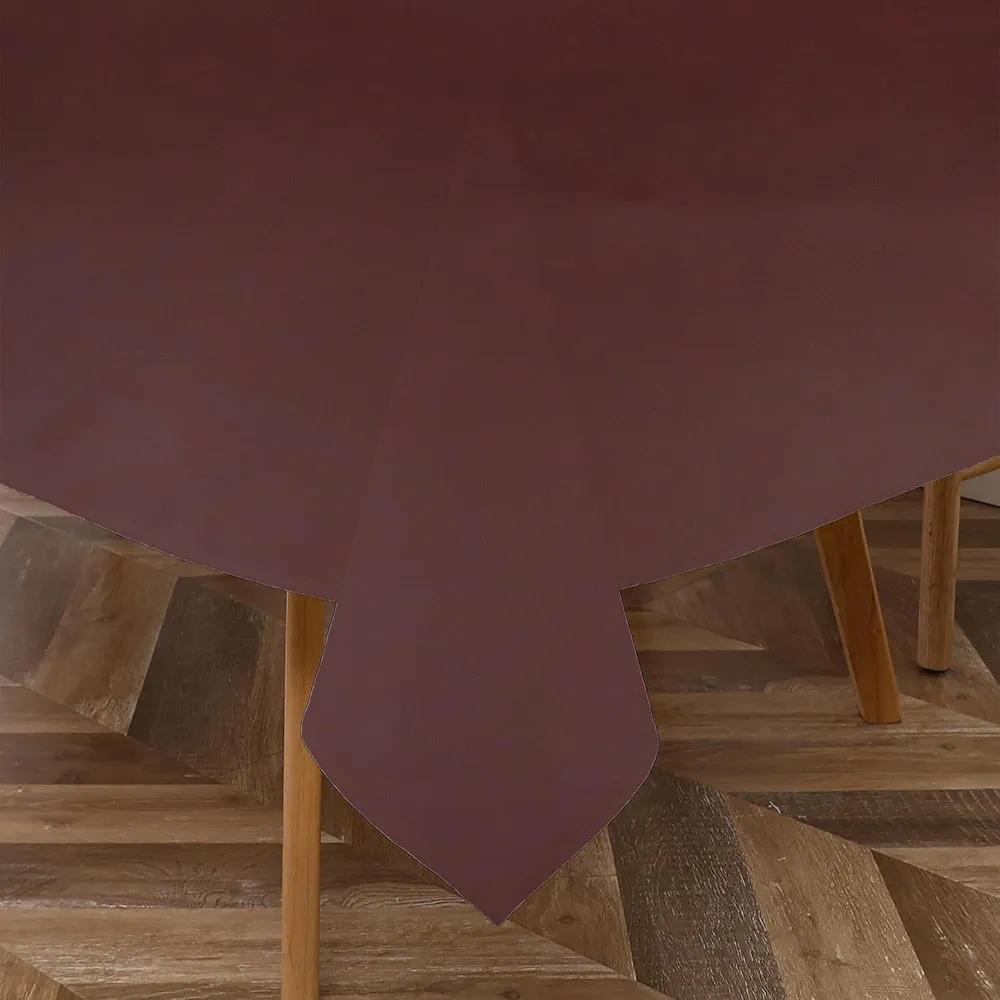 Majestic Giftware PVC Faux Leather Rectangle Tablecloths, (TCE29-54108) Burgundy Waterproof & Spill Proof Dining Table Cover, Decorative Washable Tablecloth for Home, Kitchen, Party (54X180)
