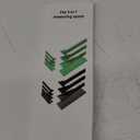 POLYGONS FLAT 3-IN-1 FOLDING MEASURING SPOONS | 2 Spoons with 6 Different Sizes (Green)