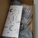 Bathroom Vessel Sink, Tempered Glass Vanity Round Bowl with Chrome Faucet and Pop up drain Set, Bluish Grey