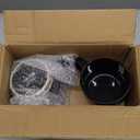 GBhome 12OZ Stackable Coffee Mugs, Ceramic Coffee Mugs with Texture Patterns for Man,Woman,Dad,Mom, Modern Coffee Mugs Set of 4 for Latte/Cappuccino/Cocoa. Dishwasher&Microwave Safe, Black