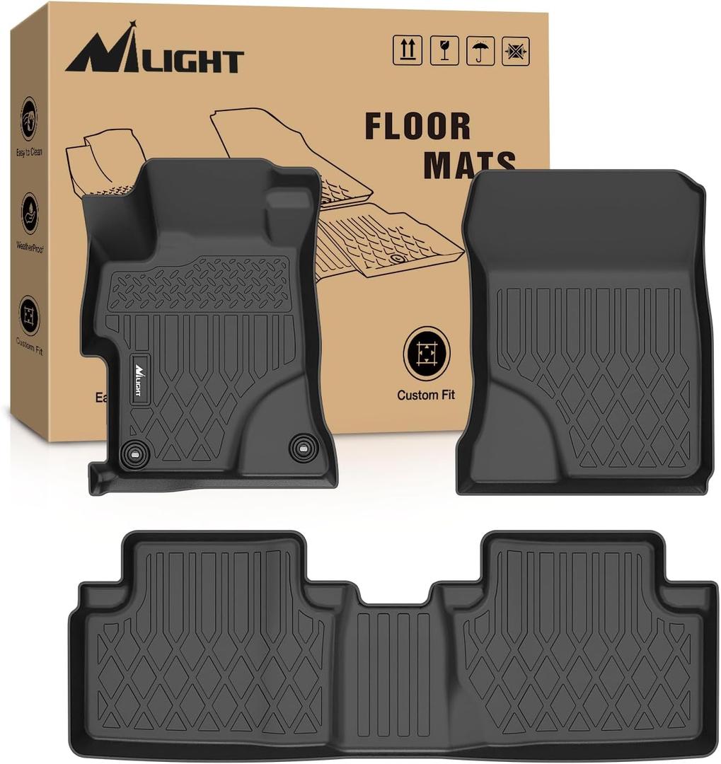 Nilight TPE Floor Mats for Honda Civic Sedan 2012 2013 2014 2015, All Weather Custom Fit Heavy Duty Floor Liners