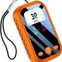 [3-in-1] Carbon Monoxide Detector Portable Mini Air Quality Monitor with Lanyard Alarm CO Meter Temperature Humidity Sensor Built-in 1000mAh Battery, Indoor/Outdoor (Orange)