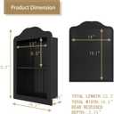 CJL 14‘’ x 18‘’ Recessed Medicine Cabinet, Solid Wood in-Wall Bathroom Cabinet, Victorian Wall Niche Shelf, 2-Tier, Black