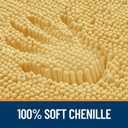 OLANLY Bathroom Runner Rugs 44x24, Extra Soft Absorbent Chenille Bath Rugs, Rubber Backing Quick Dry, Machine Washable Long Bath Mats for Bathroom Floor, Tub and Shower, Home Decor Accessories, Yellow