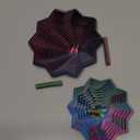 2 PCS 3D Printed Sensory Fidget Star with Handles, Colorful Fractal Expanded Fidgets Hexagon Whirling Spiral Star Shaped Toys for Office Desktop Decompression Toys Stress Relief Whirling Spiral