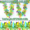 66Ft Easter Garland Decorations Thick Colorful Egg Tinsel Twist Garland with Confetti Spring Pastel Hanging Tinsel Decor for Tree Baskets Fireplace Mantel Eatser Party Parade Floats Ornaments