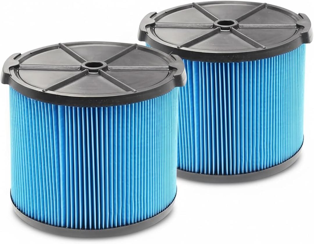 2 Pack VF3500 Replacement Filter Compatible with Ridgid 3-4.5 Gallon Wet Dry Vacuums, 3-Layer Pleated Fine Dust Filter for WD3050, WD4070, WD4080, WD4522, 4000RV, 4500RV Shop Vacuums (2 pack)