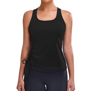 Blooming Jelly Womens Workout Tank Tops Sleeveless Running Athletic Shirts Drawstring Racerback Gym Clothes 2025 (L)