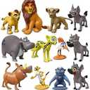 GFEANIUH Animal Guard Action Figurines, Tales of Mufasa & Simba Perfect Lion Toys, 1-2.3 inches Mini Home Party Cake Desktop Decoration Toy Set （ Pack of 12）