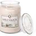 Havenwick Vanilla Buttercream Soy Blend 22-oz Large Jar Candle, Long Lasting 110-130 Hour Burn Time with Single Cotton Wick, Relaxing Scented Candles for New Home Gift & Housewarming Parties