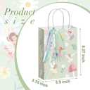 Humyoun 24 Pcs Fairy Party Favor Bags Set with Ribbon Gift Woodland Fairy Party Decorations Mushroom Goodie Floral Candy Treat Bags for Birthday and Baby Shower