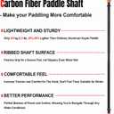 Kayak Paddle Premium Carbon Fiber Paddle with Reinforced PP + Fiberglass Blade, Floating Adjustable Kayaking Oars, 3 Piece, 220-240 cm/86-94 Inches, Ocean Orange