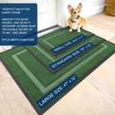 OLANLY Front Door Mat Indoor Outdoor Entrance, Waterproof All-Season, All-Weather Doormat, Sturdy Natural Rubber, Fade Resistant, Low Profile, Easy Clean Patio Porch Entryway Mat, 33x21, Green
