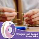 Half Round Brass Wire 14ga, 1.6mmx0.8mm, 12ft  Premium Brass for Jewelry & Crafting