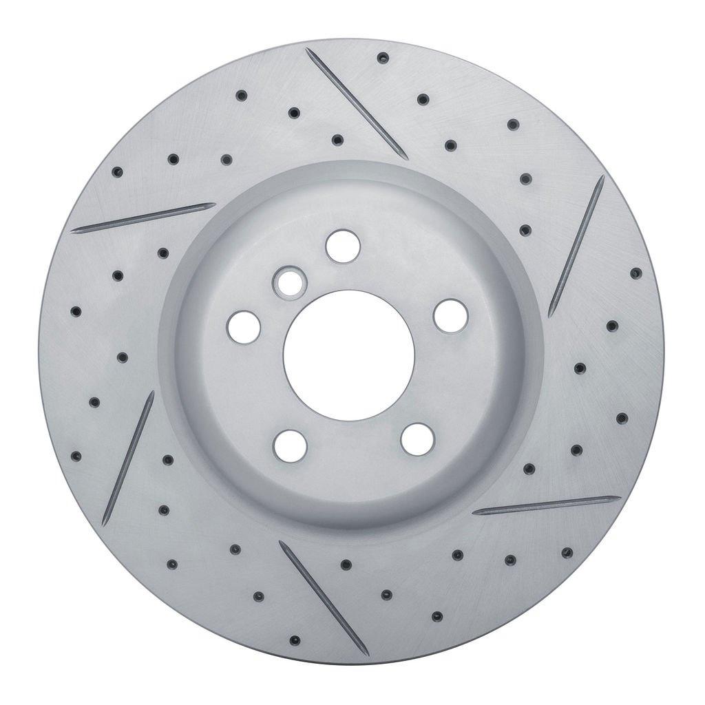Dynamic Friction 830-31130R - Geoperformance Coated Drilled and Slotted Brake Rotor