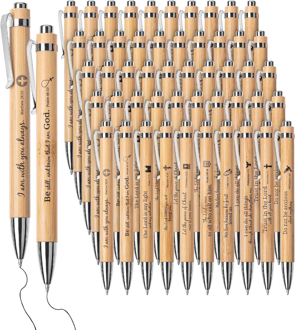 Mr. Pen- Bible Verse Pens Bulk, 50 Pack, Black Ink, Christian Pens for Women Men