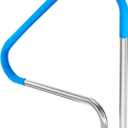 VEVOR Pool Handrail,46 x 37 inch Pool Railing, Stainless Steel (Pre-Built) for Indoor/Outdoor Pools,Swimming Pool Railing for Decks,Rust-Proof Grab Bar with Blue Grip Cover&Accessories for Spas
