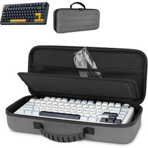 75% Keyboard Case, Hard Shell Travel Carrying Bag for Aula F75 Gasket Mechanical Keyboard, Compatible with ASUS ROG 75% Wireless Hot Swappable Gaming Keyboard