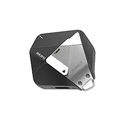 Aulumu A29 Geometric AirPods 4 Case with Lock | Protective Cover with Nylon Buckle | Alloy Armour | Compatible with Apple AirPods 4th (2024)  Black