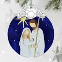 Stained Glass Religious Ornament, Nativity Christmas Ornaments, Christmas Decorations for Tree, Holiday Ornament, Christian Gifts, Religious Gifts, Gift Ideas & Xmas Gift