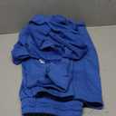 PINSV Women's 2 Piece Outfits Sweatsuit Set Long Sleeve Crop Top Drawstring Wide Leg Pants with Pockets Tracksuits Casual Set (Large, Blue)