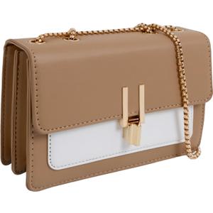 Color Block Crossbody Bags for Women Leather Purses Designer Satchel Handbags Shoulder Bag (Style2-brown)