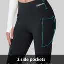 MAGCOMSEN Women's Fleece Lined Flare Leggings Waterproof Insulated Winter Pants Warm Snow Yoga Hiking Bootcut 3 Pcokets (Black, S)
