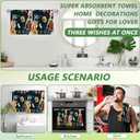 Boho Flowers Hand Towels for Bathroom,Set of Lightweight Breathable 2 Soft Absorbent Kitchen Towels Set for Gym Bathroom Hotel Sport