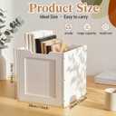 2 Pack Wooden Storage Baskets for Shelves 11 x 11 x 11 Inch White Wood Crate Decorative Cubes Storage Bins Organizer Box for Home Office Decor Crafts Books Clothes Toys Organization