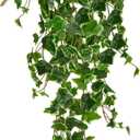 Hollyone Artificial Hanging Plants 36" Fake Ivy Vine Faux Ivy Leaves Hanging Plant Greenery for Wall House Room Patio Indoor Outdoor Home Shelf Office Wedding Decor (Medium-1 Pack, Medium-style 1)