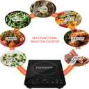 Nuwave Pro Chef Induction Cooktop, NSF-Certified, Commercial-Grade, Portable, Powerful 1800W, Large 8 Heating Coil, 94 Temp Settings 100F - 575F in 5F, Shatter-Proof Ceramic Glass Surface