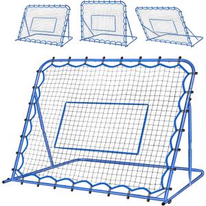 4.8x3.7FT Soccer Rebounder Net, Quick-Switch Angle Soccer Training for Control, Passing Practice, Easy Setup Rebounder Gifts & Equipment for Kids, Teens & Adults