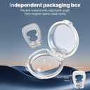Anti Snoring Devices, Snore Stopper with Adjustable Magnet, Silicone Nose Clip Stop Snoring, Effective to Relieve Snoring, Snoring Solution for Comfortable and Quieter Sleep, Clear