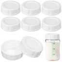 ERINGOGO 8 Pcs Bottle Cap Milk Bottle Replacement Caps Storage Caps Lids Bottle Sealing Discs Essentials Bottle Sealing Caps Milk Bottle Replacement Lids
