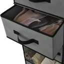 GRANNY SAYS Hanging Closet Organizer 6 Shelves, Closet Organizers and Storage with 5 Drawers, 6 Side Pockets Closet Hanging Organizer, Hanging Storage Organizer for Closet, Baby Clothes, Gray (Inseparable)