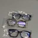 3 Pack Oversize Square Design Reading Glasses for Women, Blue Light Blocking Computer Reader (Black&Grey Leopard&Blue Leopard, 2.25)