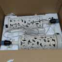 OYEARS 22'' Table Lamp Set of 2 for Living Room,Farmhouse Lamp for for Bedroom,Vintage Retro Bedside Lamps with USB Ports Linen Shade for Home Office (Wash White, Bulb Included)