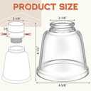 Teenyyou 6 Pcs Clear Glass Globes for Ceiling Fan Lights Covers Glass Lamp Shade Replacement for E26 Chandelier Table Wall Sconce, 2-1/8" Fitter, 4-5/8" Diameter x 4-1/2" Height