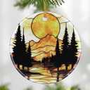 Mountain Sunset Ornament, Christmas Ornament  Christmas Tree Decor, Holiday Decoration, Stocking Stuffer, Festive Gift Idea, Gifts for Nature Lover, Friends, and Family